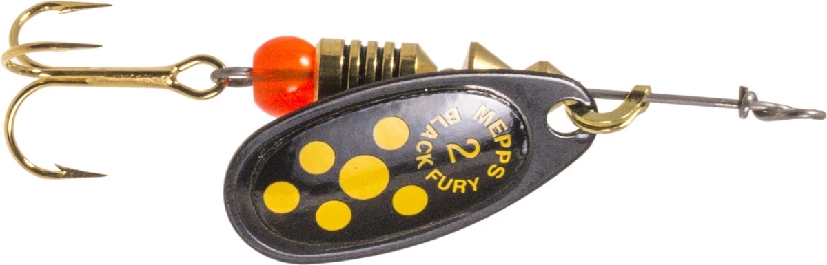 Mepps Mepps Comet Black Fury 2 Spinner Color:KUPK Copper/Yellow dot 7 Mepps Mepps Comet Black Fury 2 Spinner Color:KUPK Copper/Yellow dot - Image 7
