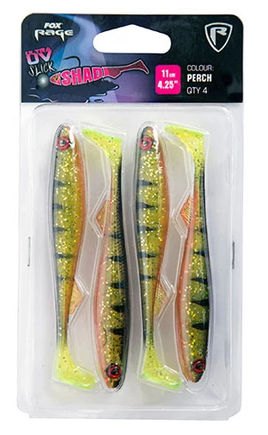Fox Rage Fox Rage Slick Shad Ultra UV 11 cm Jig 4-pack Color:Motor Oil 4 Fox Rage Fox Rage Slick Shad Ultra UV 11 cm Jig 4-pack Color:Motor Oil - Image 4