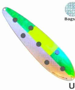 Grizzly Grizzly Heksen LW Salar 18 cm Trolling Lure Color:16 Grøn Gul Holo Pop UV