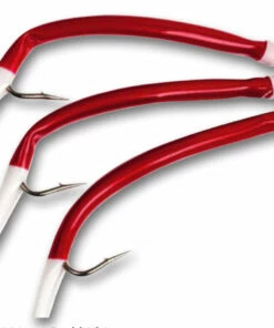 Fladen Fladen Rubber Mac Red/White Rubber Worm Packaging size pcs:3