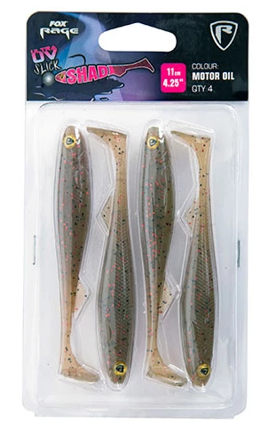 Fox Rage Fox Rage Slick Shad Ultra UV 11 cm Jig 4-pack Color:Motor Oil 1 Fox Rage Fox Rage Slick Shad Ultra UV 11 cm Jig 4-pack Color:Motor Oil