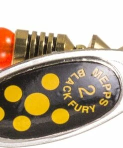Mepps Mepps Comet Black Fury 3 Spinner Color:HOPK Silver/Yellow dot