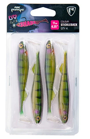 Fox Rage Fox Rage Slick Shad Ultra UV 11 cm Jig 4-pack Color:Motor Oil 5 Fox Rage Fox Rage Slick Shad Ultra UV 11 cm Jig 4-pack Color:Motor Oil - Image 5
