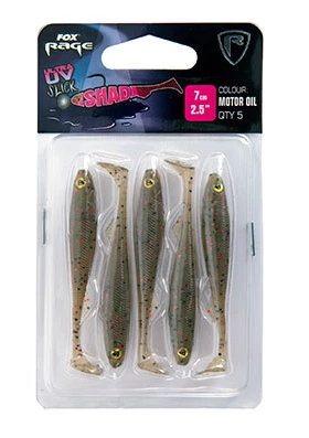 Fox Rage Fox Rage Slick Shad Ultra UV 7 cm Jig 5-pack Color:Motor Oil 3 Fox Rage Fox Rage Slick Shad Ultra UV 7 cm Jig 5-pack Color:Motor Oil - Image 3