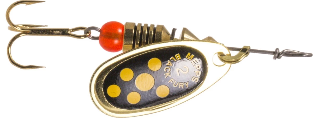 Mepps Mepps Comet Black Fury 2 Spinner Color:KUPK Copper/Yellow dot 5 Mepps Mepps Comet Black Fury 2 Spinner Color:KUPK Copper/Yellow dot - Image 5